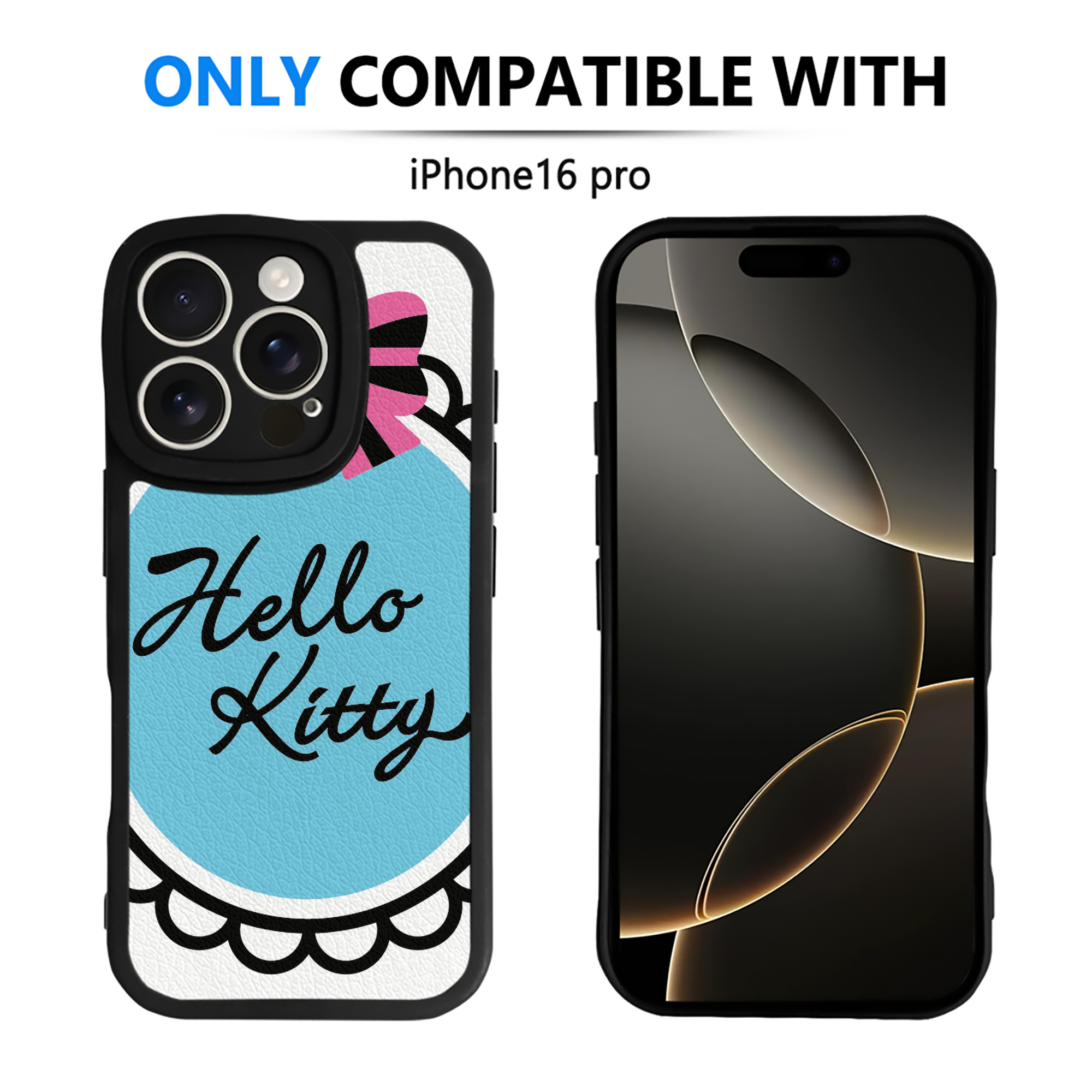 （画像用） Hello Kitty ハローキティ 【iPhone 16シリーズ対応】シリコンスマホケース（レザー調） 材質：シリコン